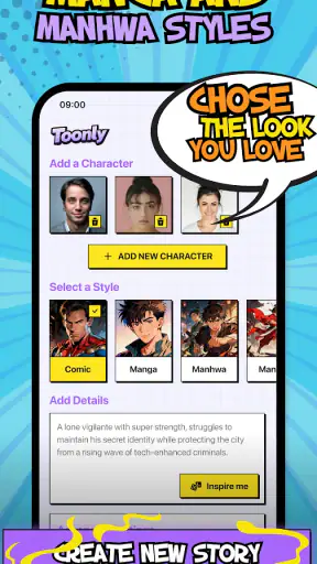 Toonly: IA Story & Comic Maker screenshot