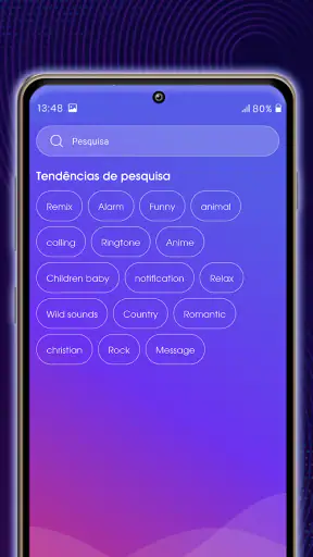 Toques para telefone celular screenshot