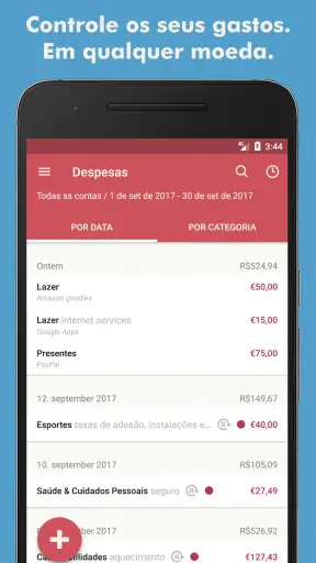 Toshl Finanças - orçamento screenshot