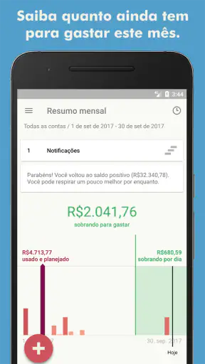 Toshl Finanças - orçamento screenshot