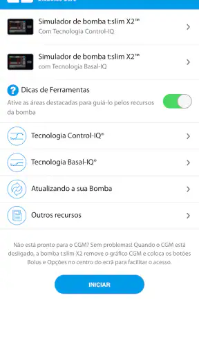 t:simulator™ App screenshot