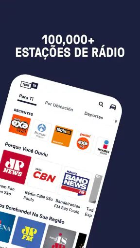 TuneIn Rádio: Música, Esportes screenshot
