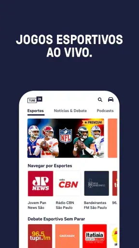 TuneIn Rádio: Música, Esportes screenshot