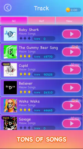 Two Cats - Cute Piano Tiles screenshot
