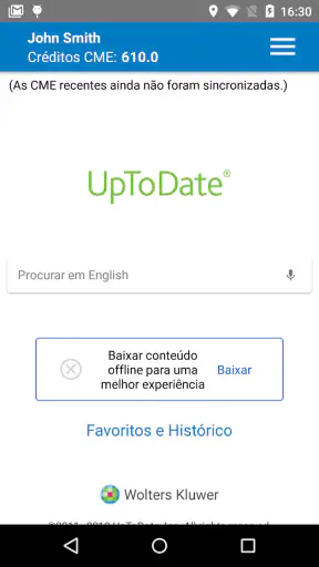 UpToDate screenshot