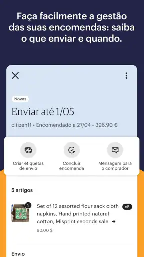 Vender na Etsy: a sua loja screenshot