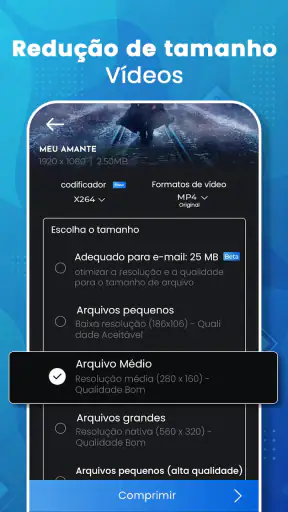 Vídeo Compressor e Compacta screenshot