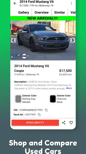 VIN Check Report for Used Cars screenshot