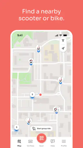 Voi – e-scooter & e-bike hire screenshot