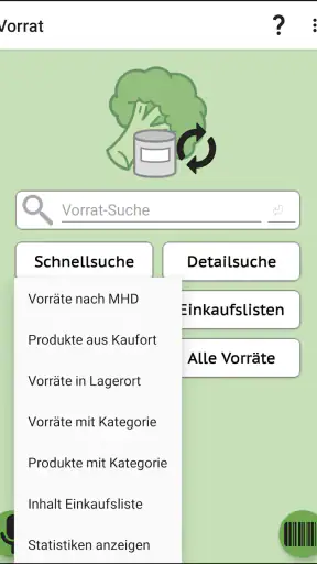 Vorrat, Lager, Einkaufslisten screenshot
