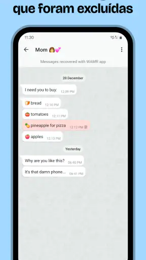 WAMR: mensagens apagadas screenshot