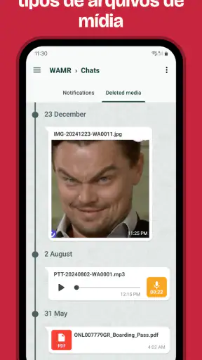 WAMR: mensagens apagadas screenshot