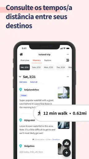 Wanderlog Organizador viagens screenshot