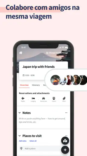 Wanderlog Organizador viagens screenshot