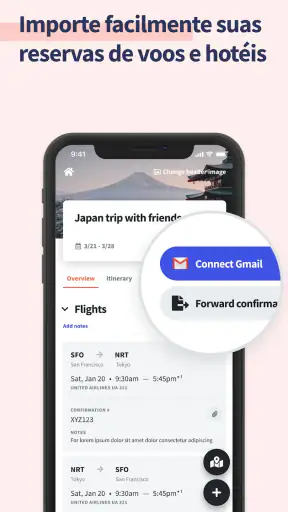 Wanderlog Organizador viagens screenshot