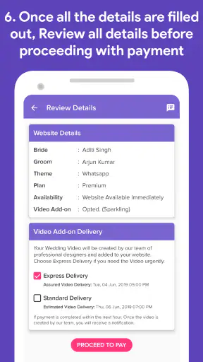 Weddie - Free Wedding Websites screenshot