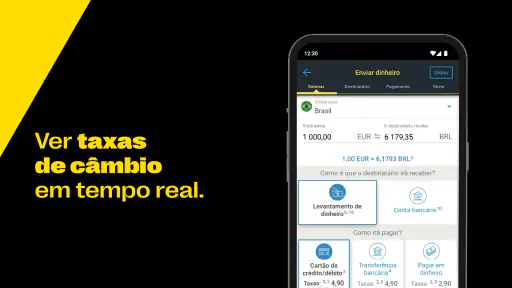 Western Union Enviar Fundos screenshot