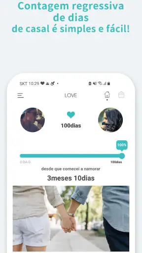 Widget casal : Amor Contagem screenshot