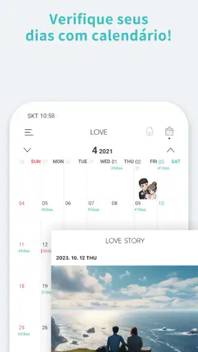 Widget casal : Amor Contagem screenshot
