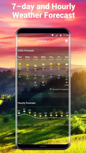 Widget de previsão do tempo screenshot