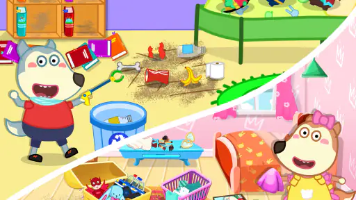 Wolfoo House Cleanup Life screenshot
