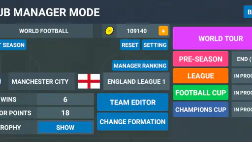 World Football Simulator screenshot