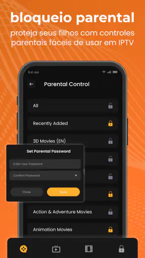 Xtream IPTV jogador screenshot