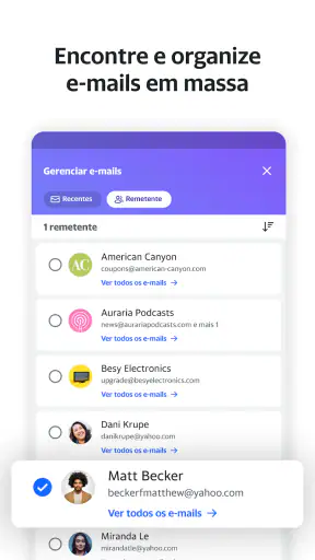 Yahoo Mail – e-mail organizado screenshot