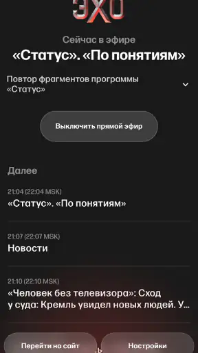 Эхо online screenshot